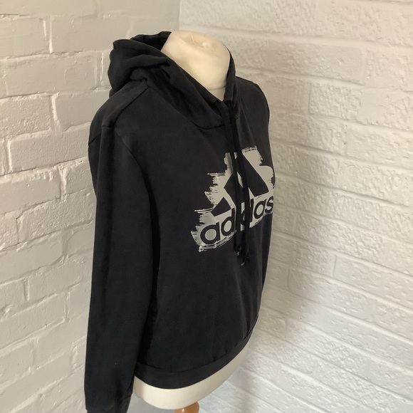 Adidas Hoodie - Size S 8-10 - Black - Cotton - P2P 20” - Picture 7 of 7